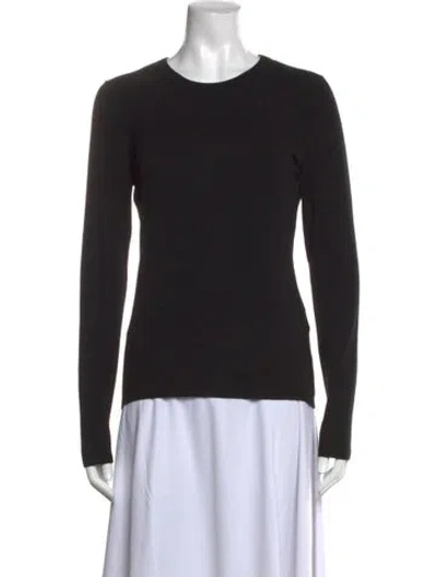 Pre-owned Hatch Crew Neck Long Sleeve Top In Black