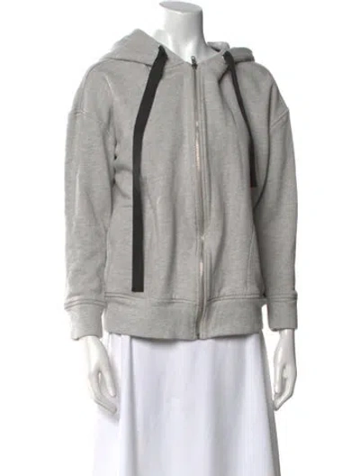 Pre-owned Hatch Crew Neck Long Sleeve Top In Gray