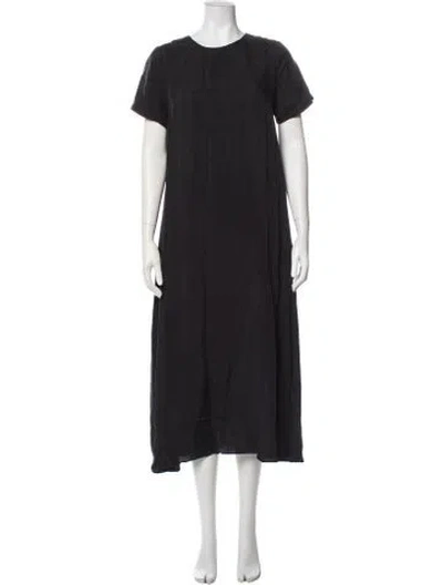 Pre-owned Hatch Crew Neck Midi Length Dress In Blue