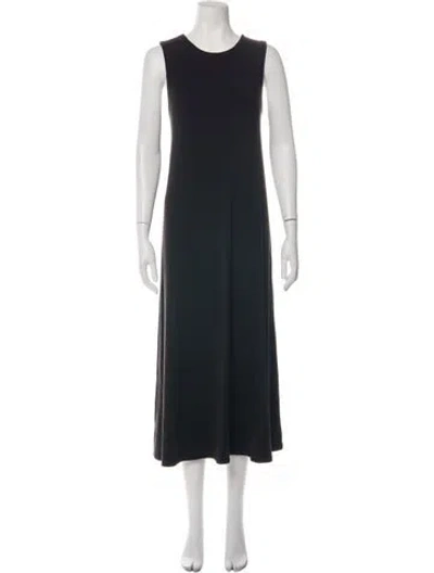 Pre-owned Hatch Crew Neck Midi Length Dress In Blue