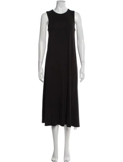 Pre-owned Hatch Crew Neck Midi Length Dress In Brown