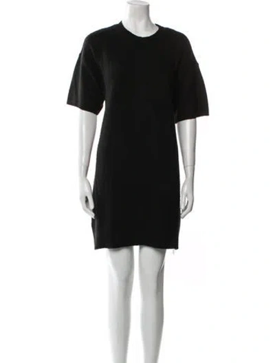 Pre-owned Hatch Crew Neck Mini Dress In Black
