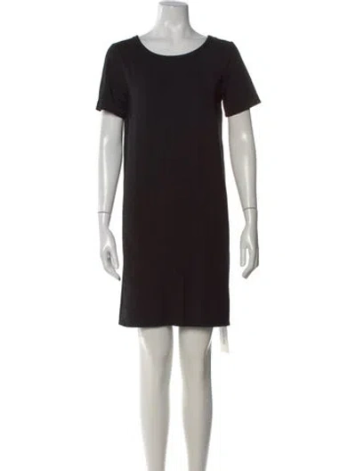 Pre-owned Hatch Crew Neck Mini Dress In Black