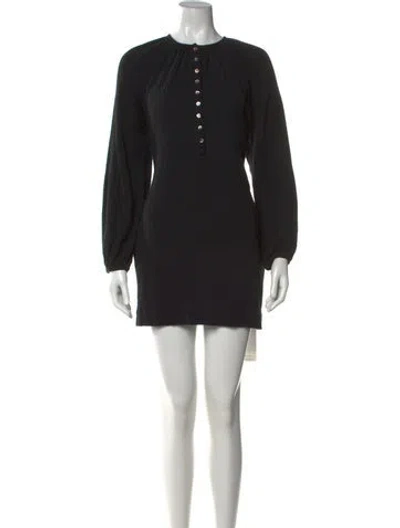 Pre-owned Hatch Crew Neck Mini Dress In Black