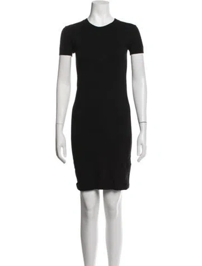 Pre-owned Hatch Crew Neck Mini Dress In Black