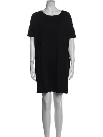 Pre-owned Hatch Crew Neck Mini Dress In Black