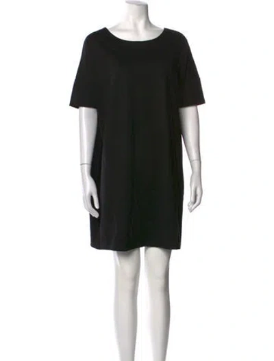 Pre-owned Hatch Crew Neck Mini Dress In Black