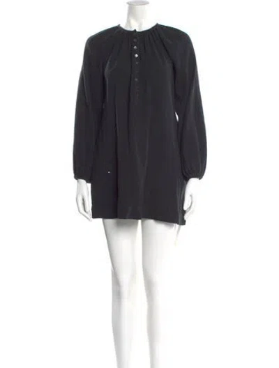 Pre-owned Hatch Crew Neck Mini Dress In Gray