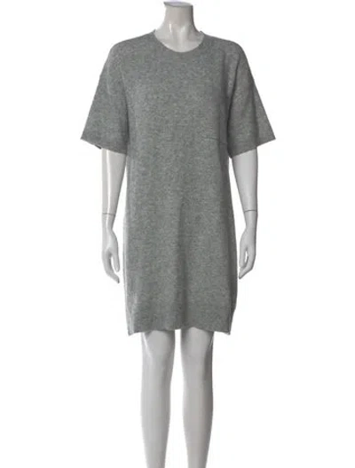 Pre-owned Hatch Crew Neck Mini Dress In Gray