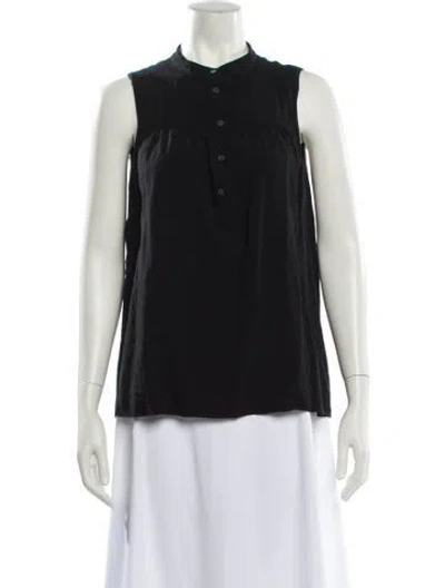 Pre-owned Hatch Crew Neck Sleeveless Blouse In Black