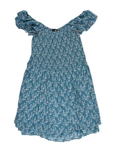 Pre-owned Hatch Floral Print Long Dress In Blue