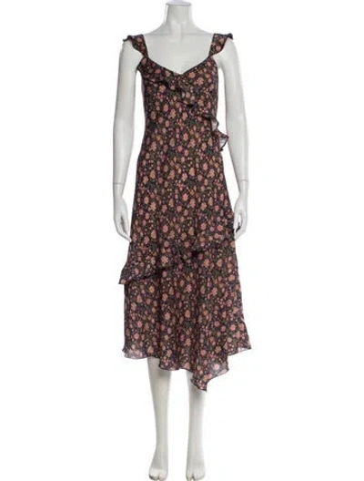 Pre-owned Hatch Floral Print Long Dress In Multi