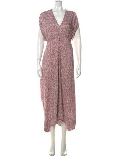 Pre-owned Hatch Floral Print Long Dress In Purple