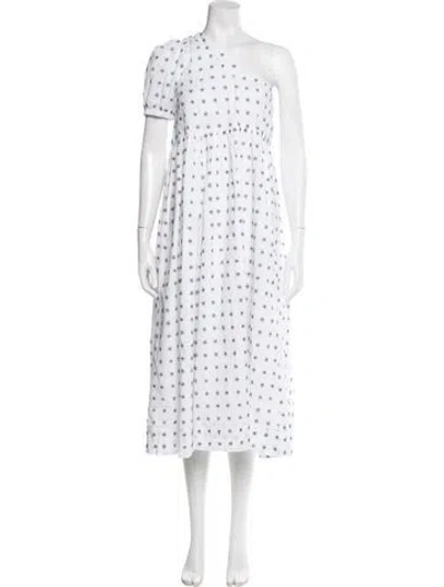 Pre-owned Hatch Floral Print Long Dress In White