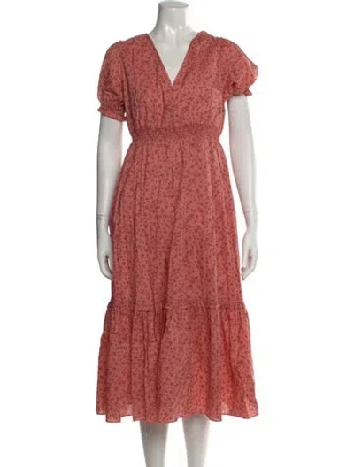 Pre-owned Hatch Floral Print Midi Length Dress In Pink