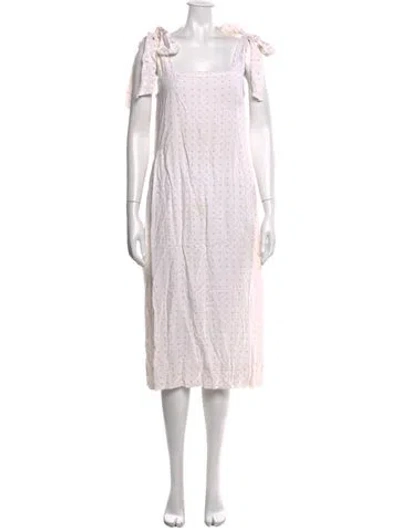 Pre-owned Hatch Floral Print Midi Length Dress In Pink