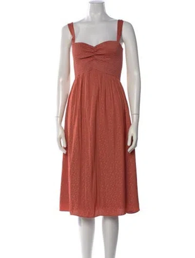Pre-owned Hatch Floral Print Midi Length Dress In Red