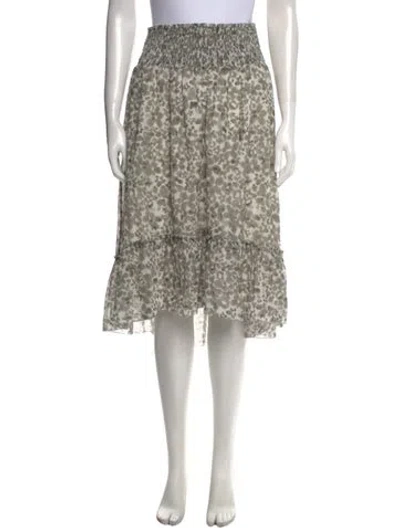 Pre-owned Hatch Floral Print Midi Length Skirt In Multi