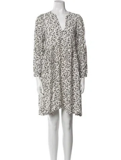 Pre-owned Hatch Floral Print Mini Dress In Blue