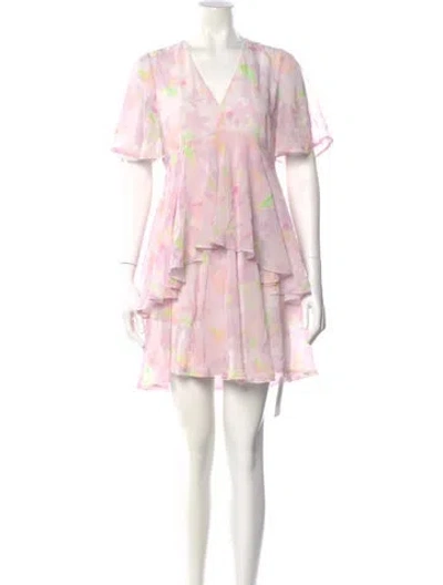 Pre-owned Hatch Floral Print Mini Dress W/ Tags In Pink