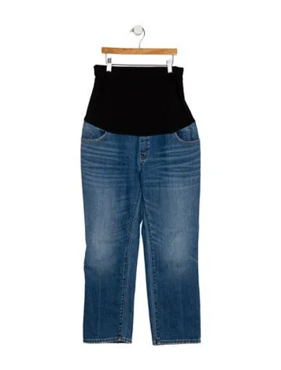 Pre-owned Hatch High-rise Straight Leg Jeans In Blue