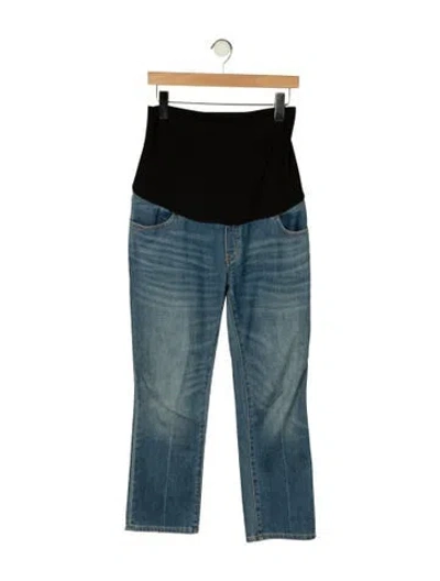 Pre-owned Hatch High-rise Straight Leg Jeans In Blue
