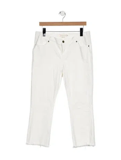 Pre-owned Hatch High-rise Straight Leg Jeans In White