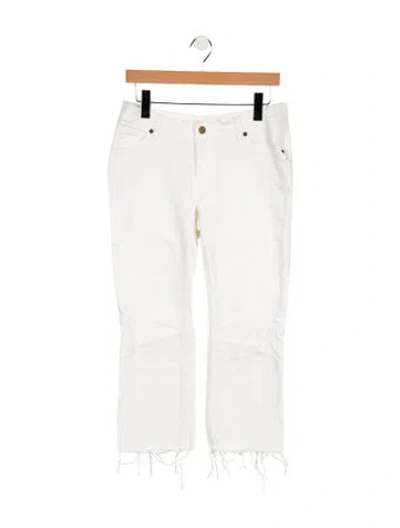 Pre-owned Hatch High-rise Straight Leg Jeans In White