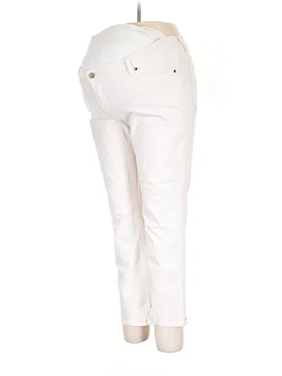 Pre-owned Hatch Jeggings In Ivory
