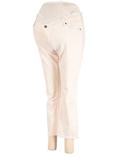 Pre-owned Hatch Jeggings In Ivory
