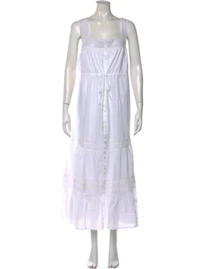 Pre-owned Hatch Lace Pattern Long Dress W/ Tags In White