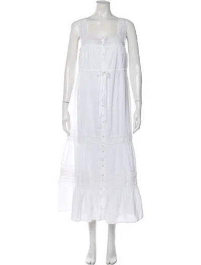 Pre-owned Hatch Lace Pattern Long Dress W/ Tags In White