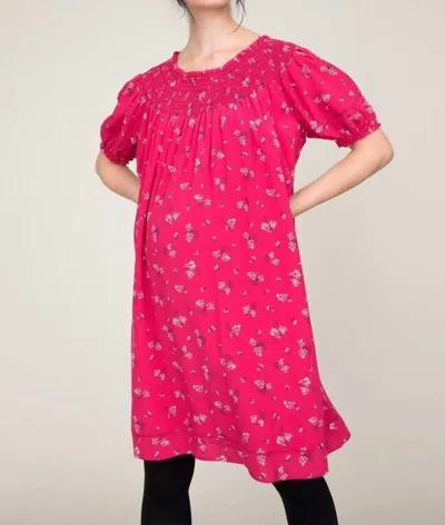 Hatch Leona Maternity Dress In Azalea/canterbury In Pink