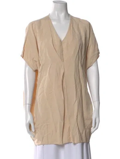 Pre-owned Hatch Linen Knee-length Dress In Neutral