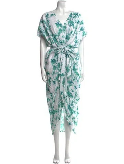 Pre-owned Hatch Linen Long Dress In White