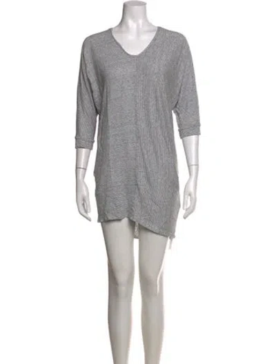 Pre-owned Hatch Linen Mini Dress In White