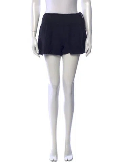 Pre-owned Hatch Linen Mini Shorts In Black
