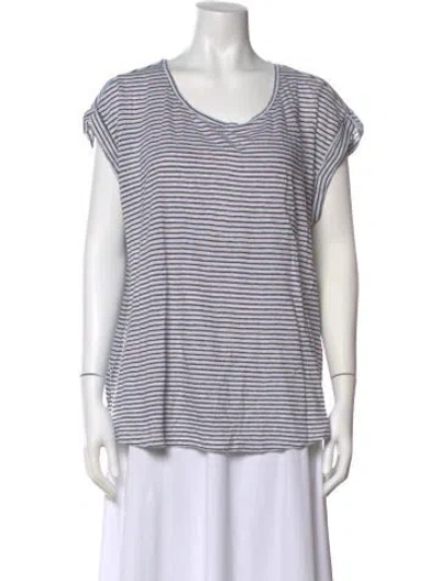 Pre-owned Hatch Linen Striped T-shirt In Black