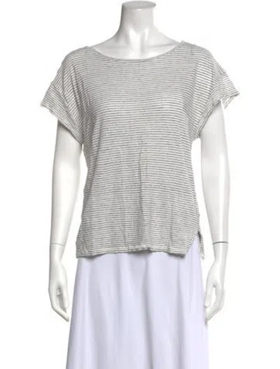 Pre-owned Hatch Linen Striped T-shirt In Black