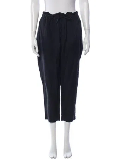 Pre-owned Hatch Linen Wide Leg Pants In Blue