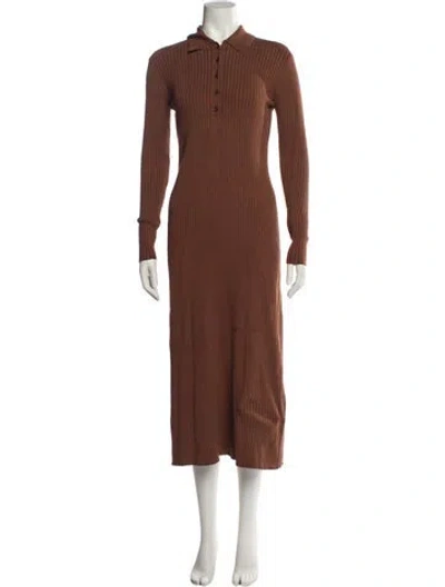 Pre-owned Hatch Long Dress In Brown