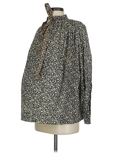 Pre-owned Hatch Long Sleeve Blouse In Black