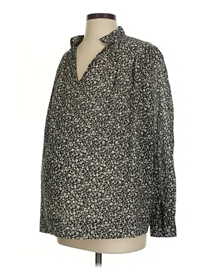 Pre-owned Hatch Long Sleeve Blouse In Black