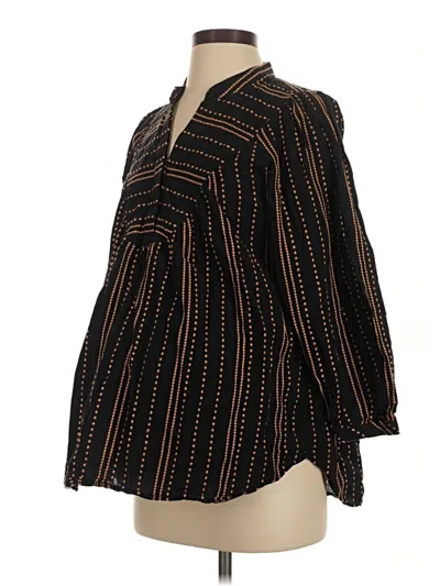 Pre-owned Hatch Long Sleeve Blouse In Black