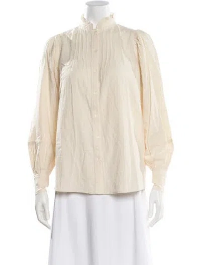 Pre-owned Hatch Long Sleeve Blouse In Neutral
