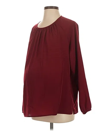 Pre-owned Hatch Long Sleeve Blouse In Red