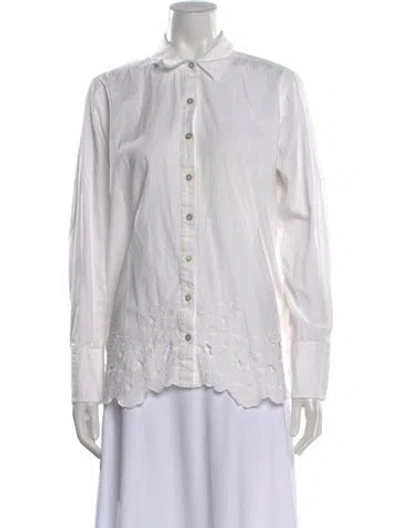 Pre-owned Hatch Long Sleeve Top In White