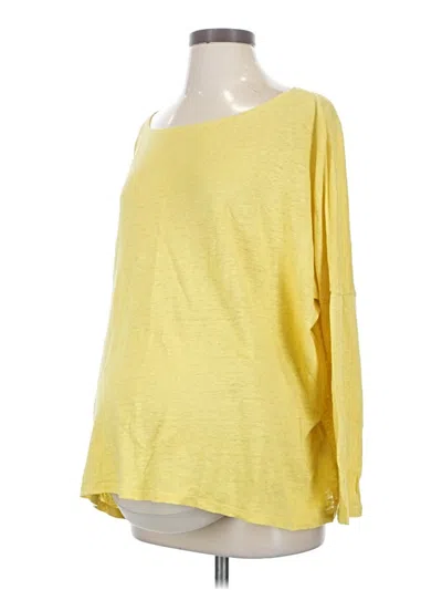 Pre-owned Hatch Long Sleeve Top Yellow Boatneck Tops