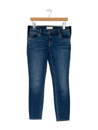 Pre-owned Hatch Low-rise Skinny Leg Jeans In Blue