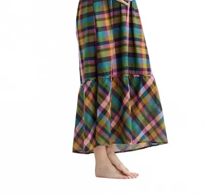 Hatch Magnolia Dress -maternity In Madras Plaid In Multi